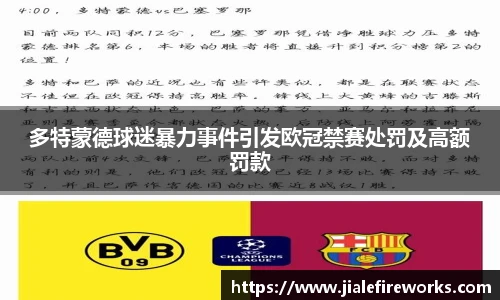 多特蒙德球迷暴力事件引发欧冠禁赛处罚及高额罚款